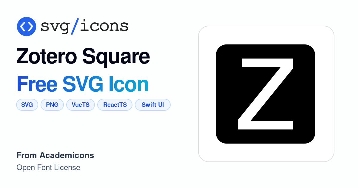 Zotero-square SVG Icon - Free Zotero-square PNG & SVG Download