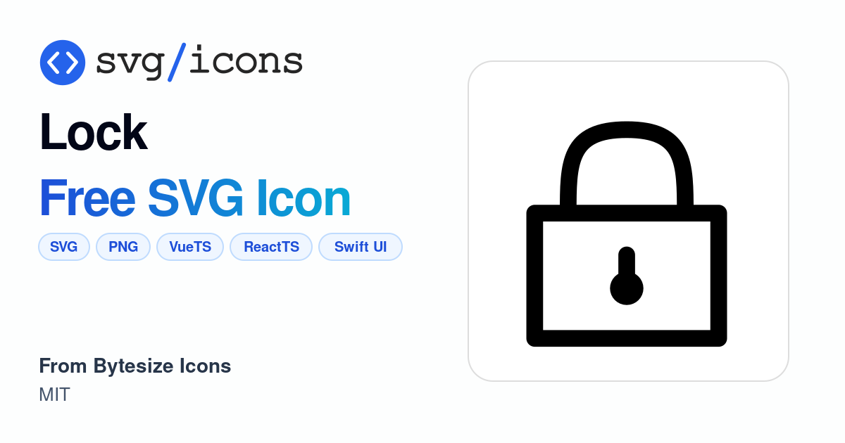 Lock SVG Icon - Free Lock PNG & SVG Download