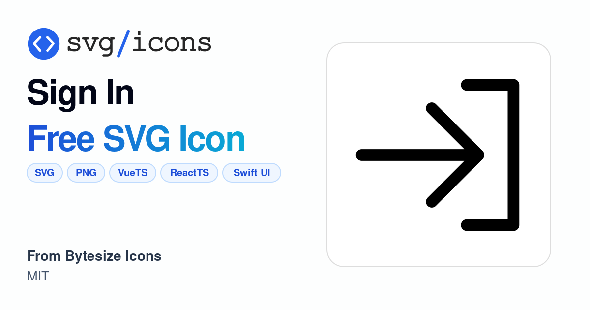 Sign-in SVG Icon - Free Sign-in PNG & SVG Download