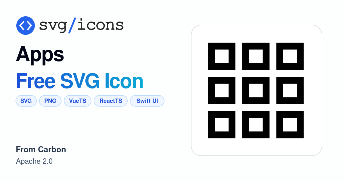 Apps SVG Icon - Free Apps PNG & SVG Download
