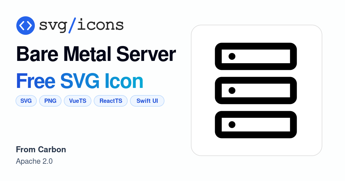Bare-metal-server SVG Icon - Free Bare-metal-server PNG & SVG Download
