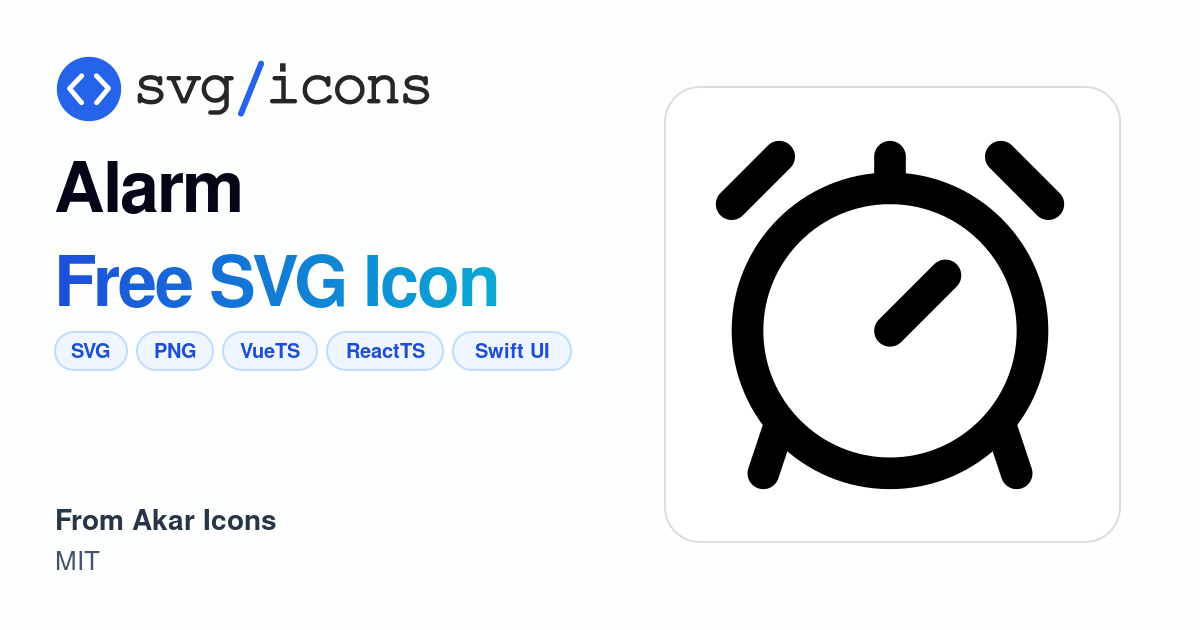 Alarm SVG Icon - Free Alarm PNG & SVG Download