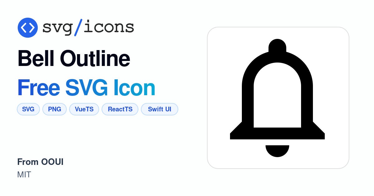 Bell-outline SVG Icon - Free Bell-outline PNG & SVG Download