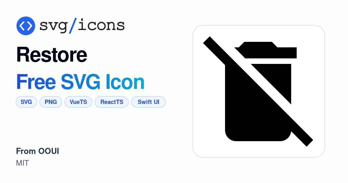 Restore SVG Icon - Free Restore PNG & SVG Download