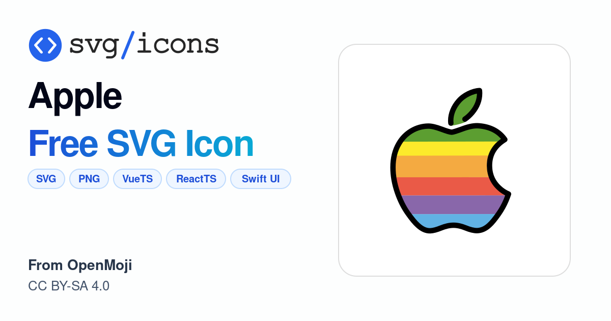 Apple SVG Icon - Free Apple PNG & SVG Download