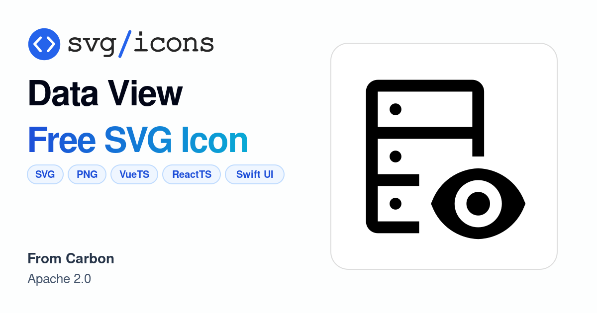 Data-view SVG Icon - Free Data-view PNG & SVG Download