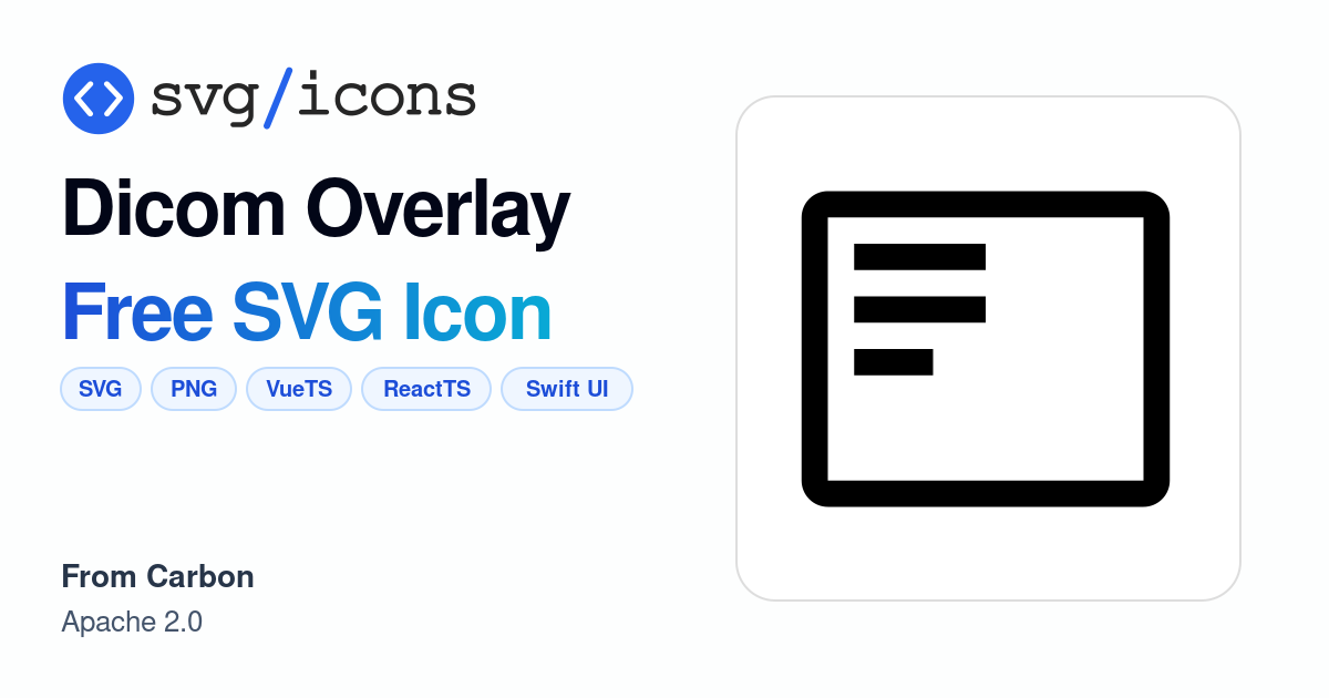 Dicom-overlay SVG Icon - Free Dicom-overlay PNG & SVG Download