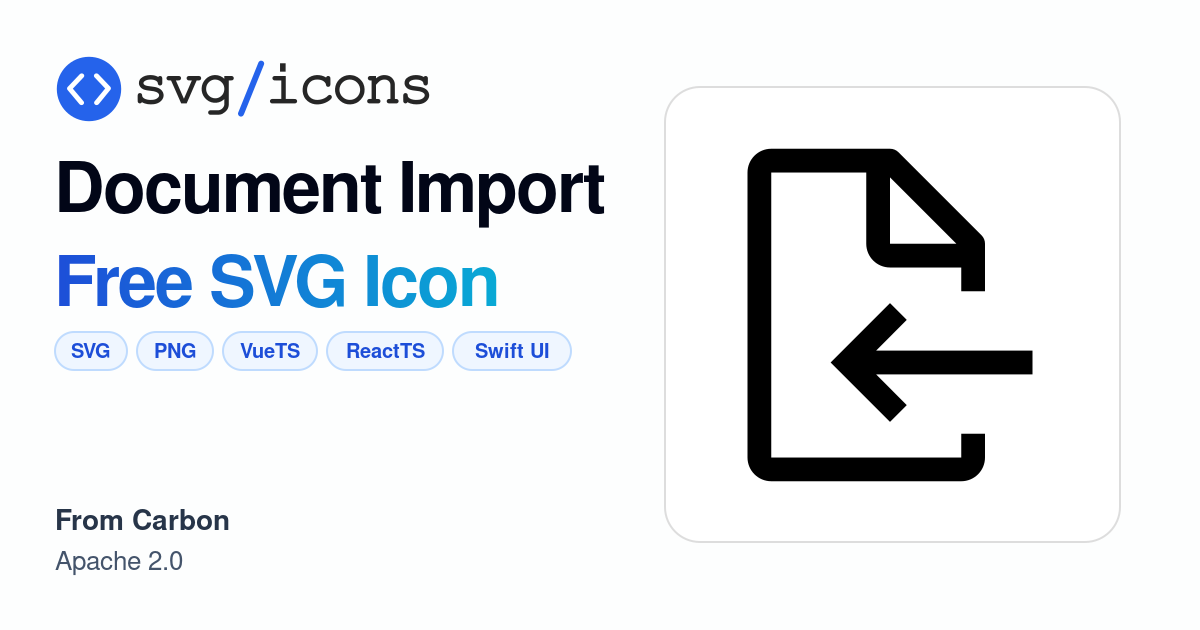 Document-import SVG Icon - Free Document-import PNG & SVG Download