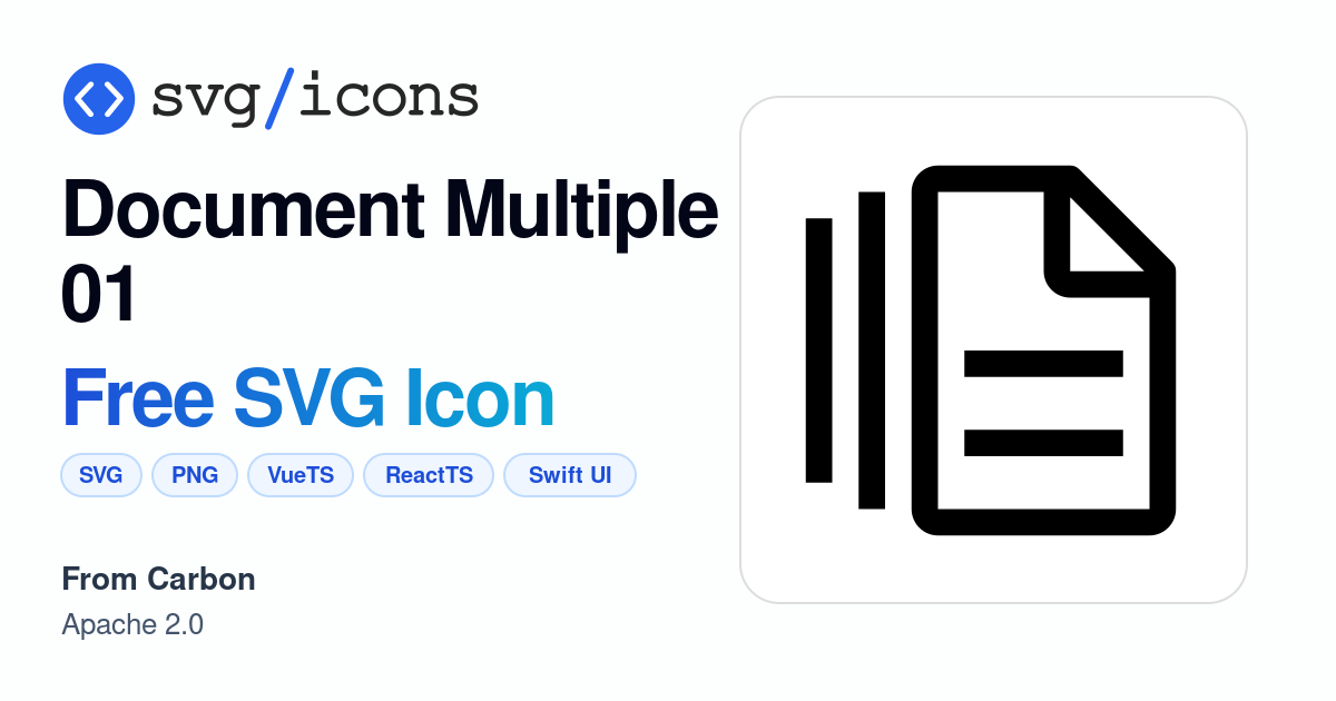 Document-multiple-01 SVG Icon - Free Document-multiple-01 PNG & SVG ...