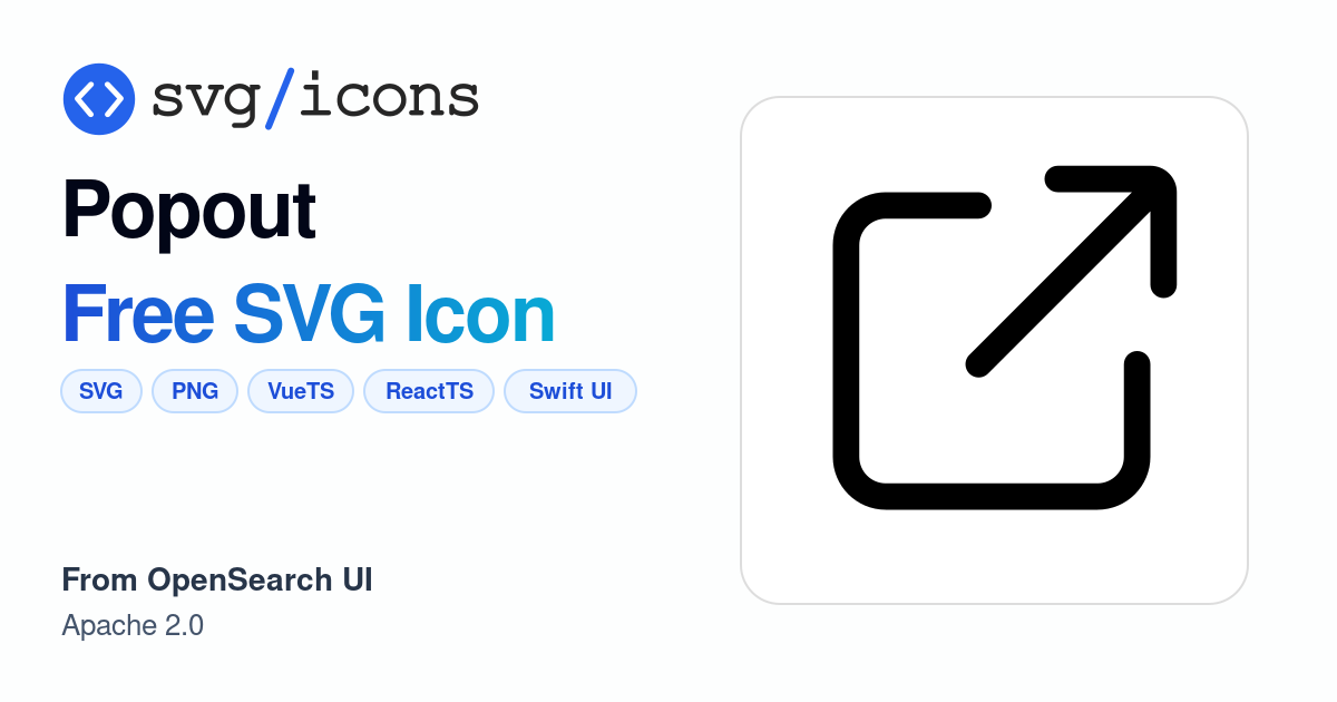 Popout SVG Icon - Free Popout PNG & SVG Download