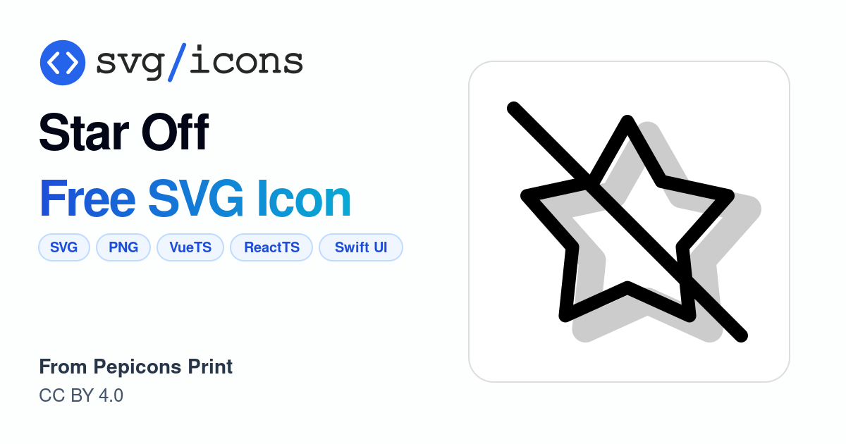Star-off SVG Icon - Free Star-off PNG & SVG Download