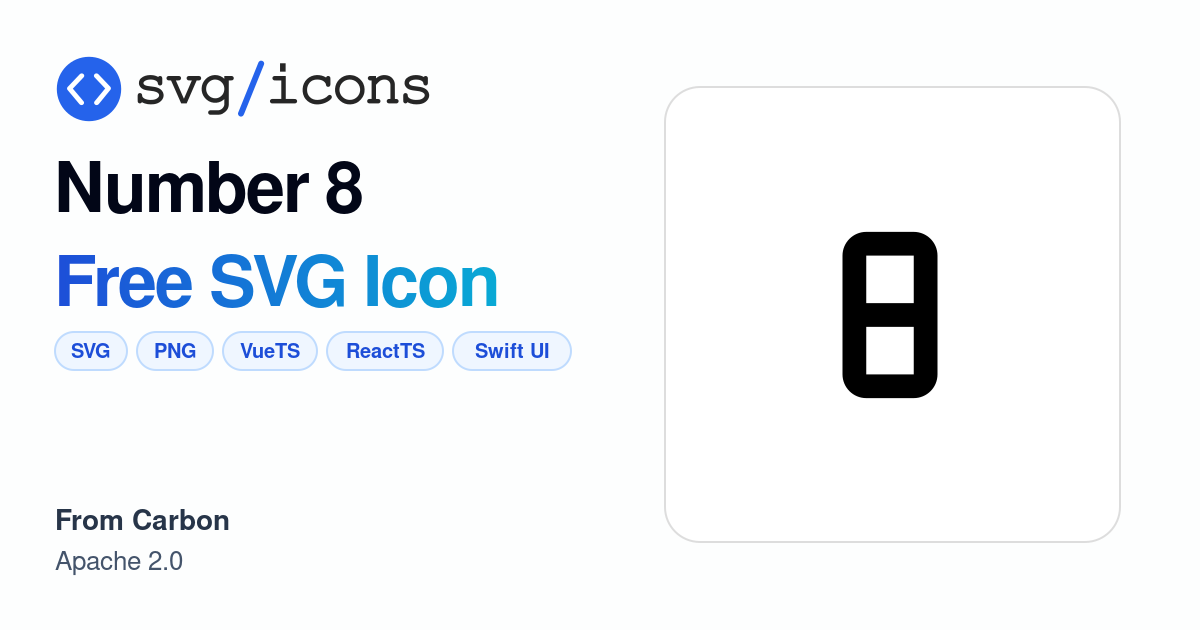Number-8 SVG Icon - Free Number-8 PNG & SVG Download