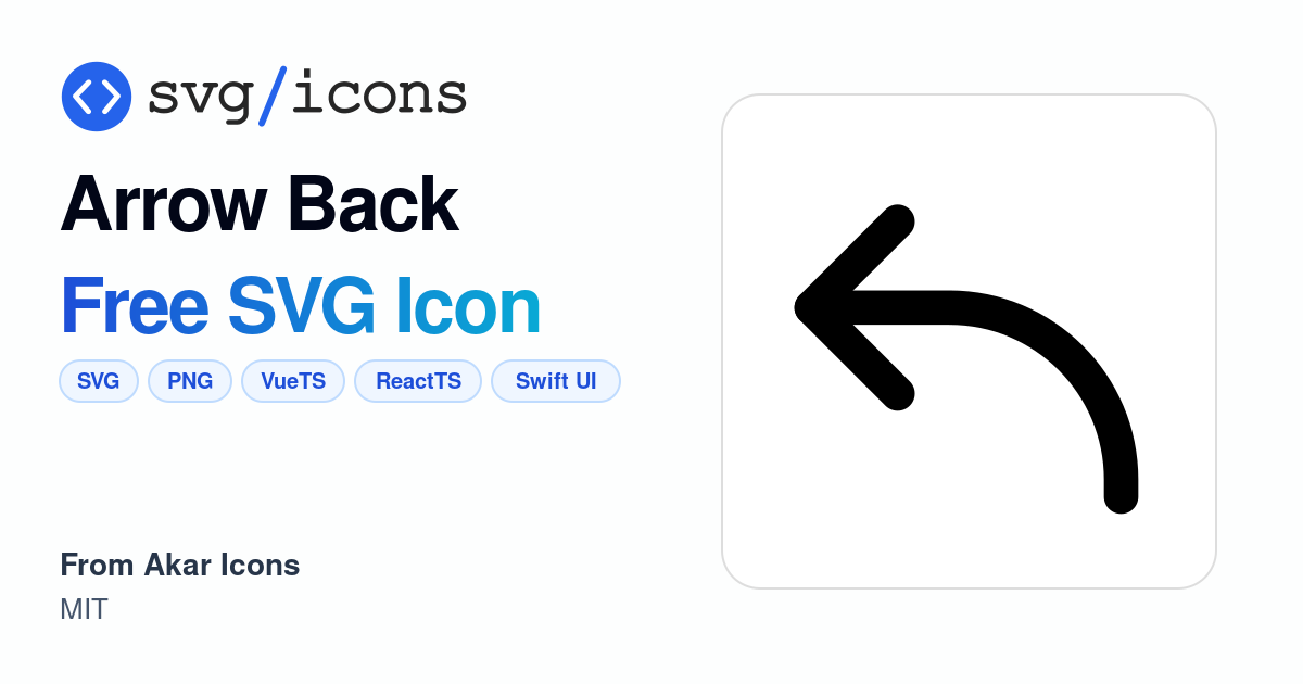Arrow-back SVG Icon - Free Arrow-back PNG & SVG Download
