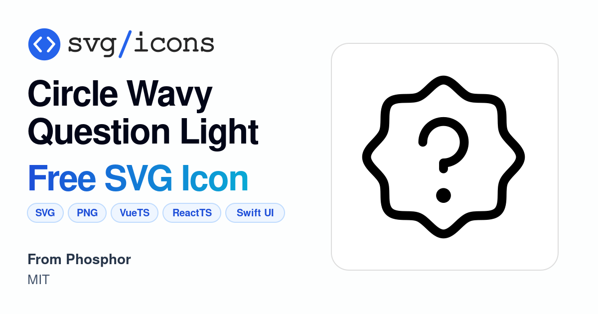 Circle-wavy-question-light SVG Icon - Free Circle-wavy-question-light ...