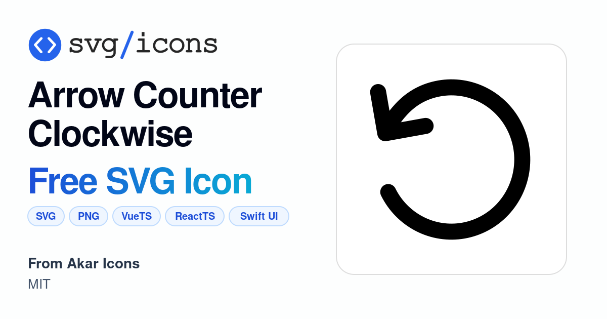 Arrow-counter-clockwise SVG Icon - Free Arrow-counter-clockwise PNG ...