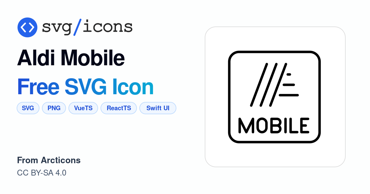 Aldi-mobile SVG Icon - Free Aldi-mobile PNG & SVG Download