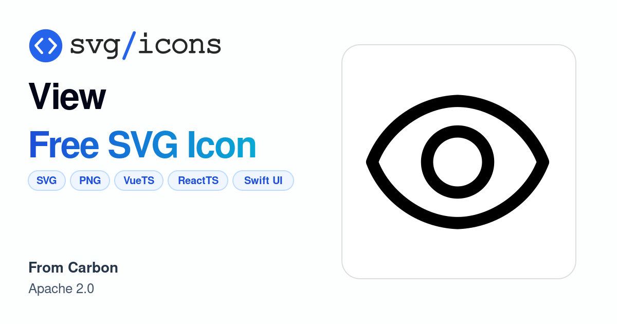 View SVG Icon - Free View PNG & SVG Download