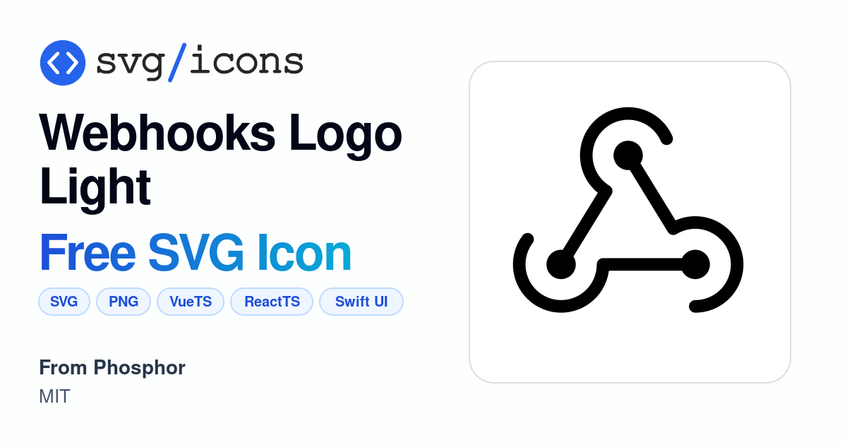 Webhooks-logo-light SVG Icon - Free Webhooks-logo-light PNG & SVG Download