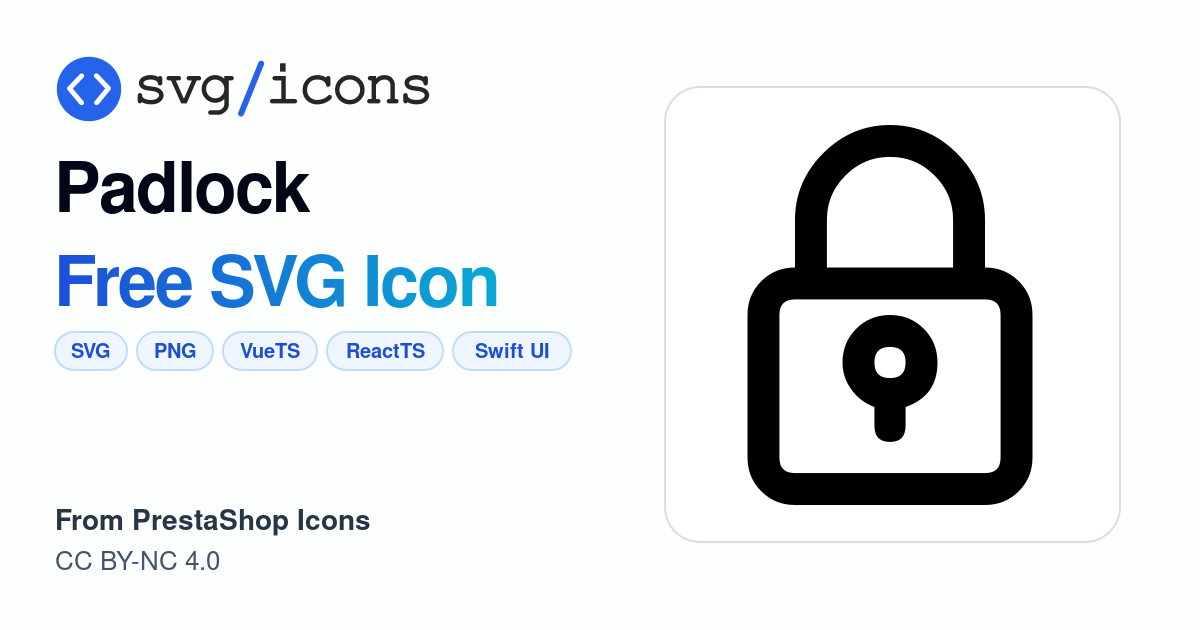 Padlock SVG Icon - Free Padlock PNG & SVG Download