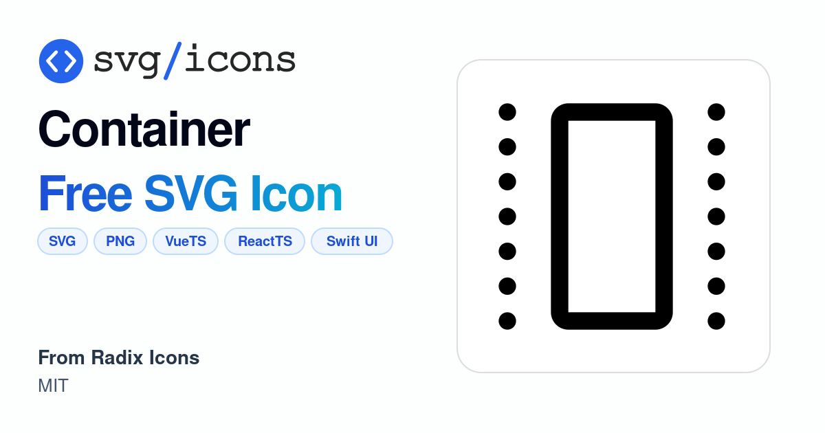 Container SVG Icon - Free Container PNG & SVG Download