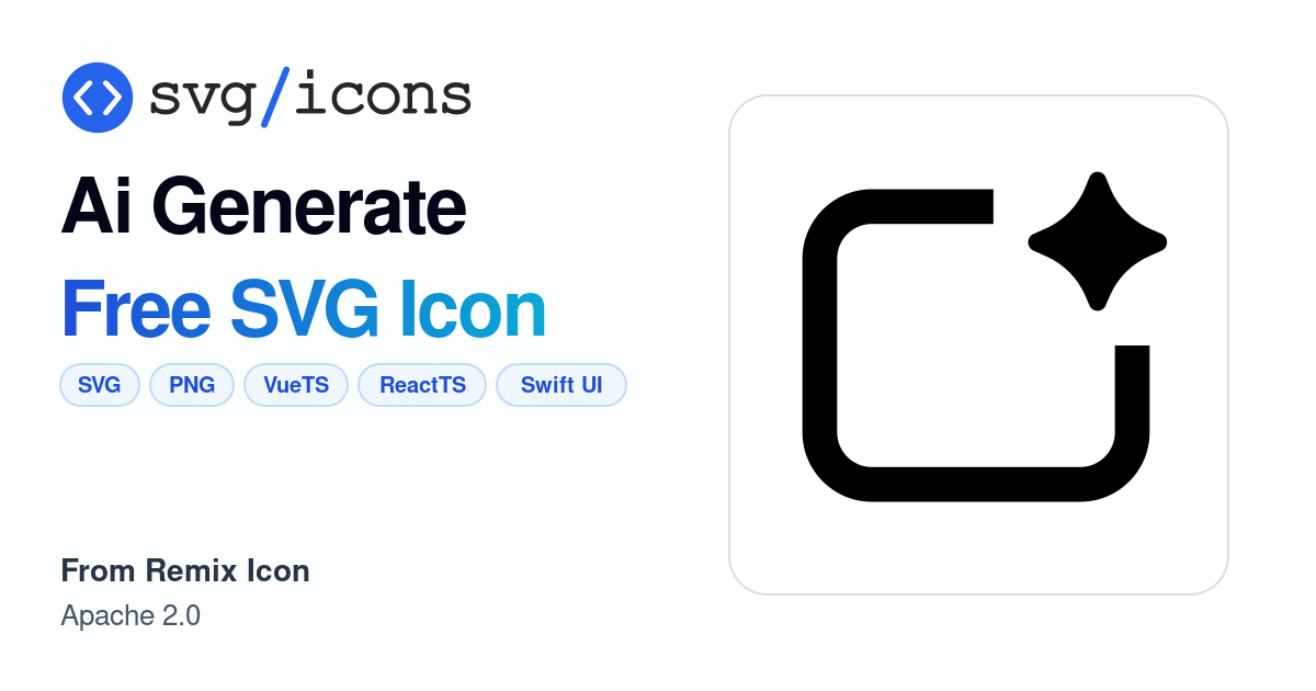 Ai-generate SVG Icon - Free Ai-generate PNG & SVG Download
