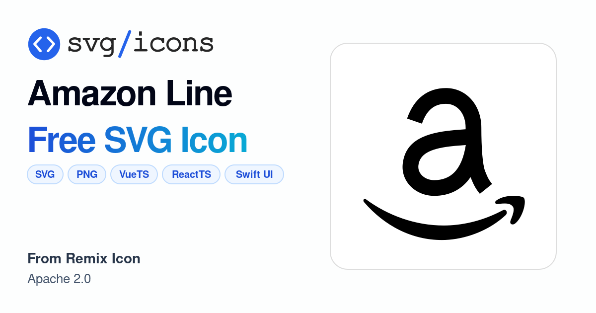 Amazon-line SVG Icon - Free Amazon-line PNG & SVG Download