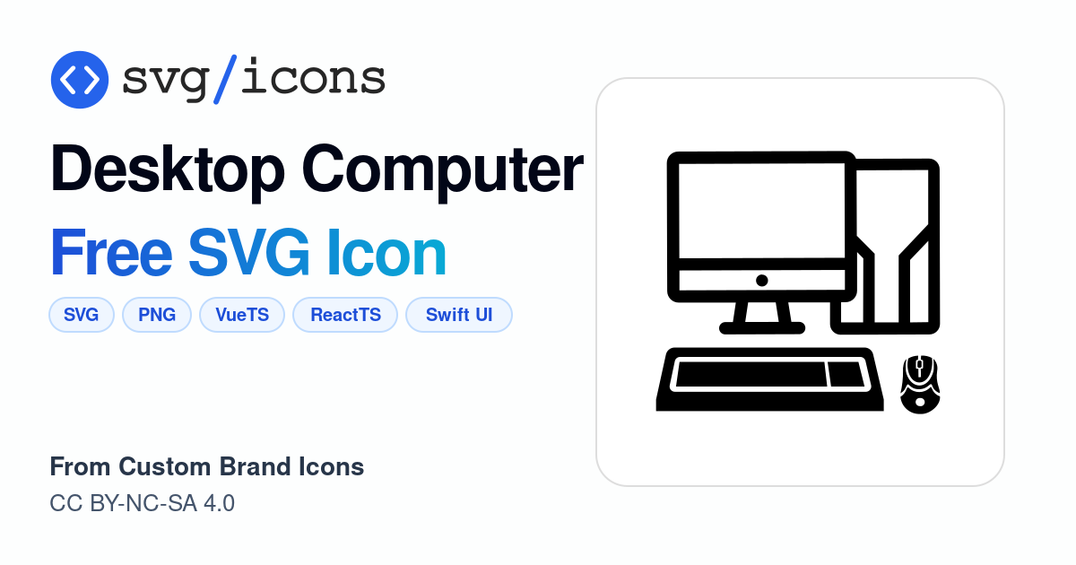 Desktop-computer SVG Icon - Free Desktop-computer PNG & SVG Download