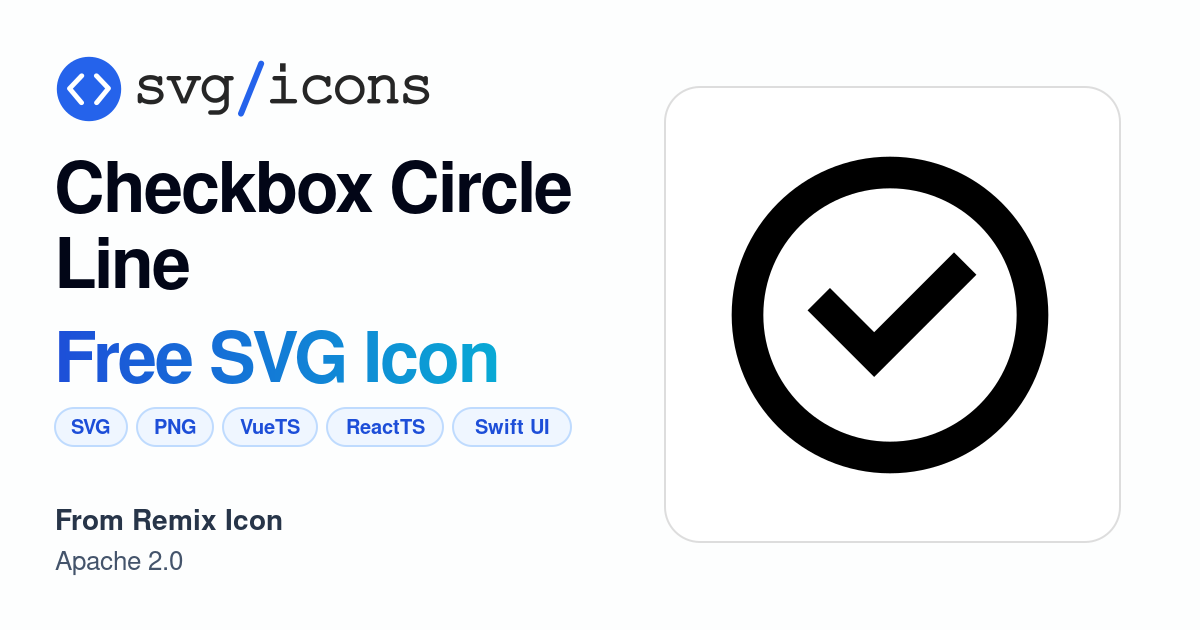 Checkbox-circle-line SVG Icon - Free Checkbox-circle-line PNG & SVG ...