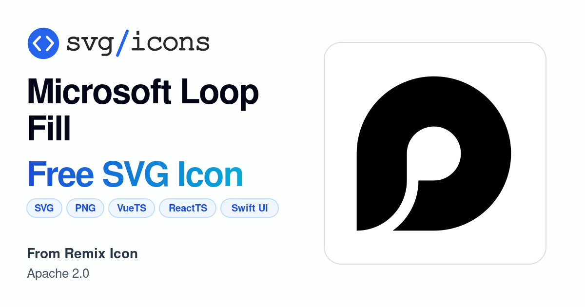 Microsoft-loop-fill SVG Icon - Free Microsoft-loop-fill PNG & SVG Download