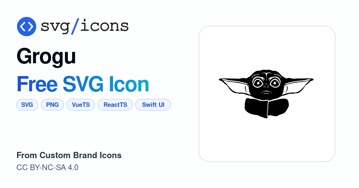Grogu SVG Icon - Free Grogu PNG & SVG Download