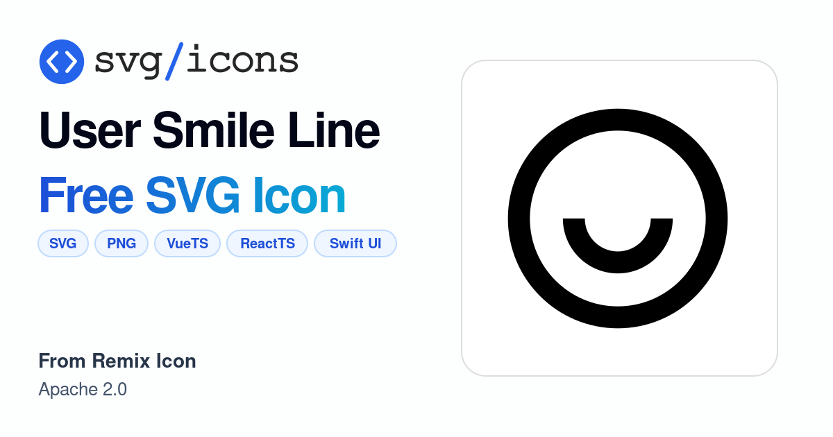 User-smile-line SVG Icon - Free User-smile-line PNG & SVG Download