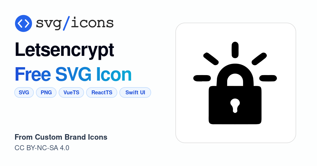 Letsencrypt SVG Icon - Free Letsencrypt PNG & SVG Download