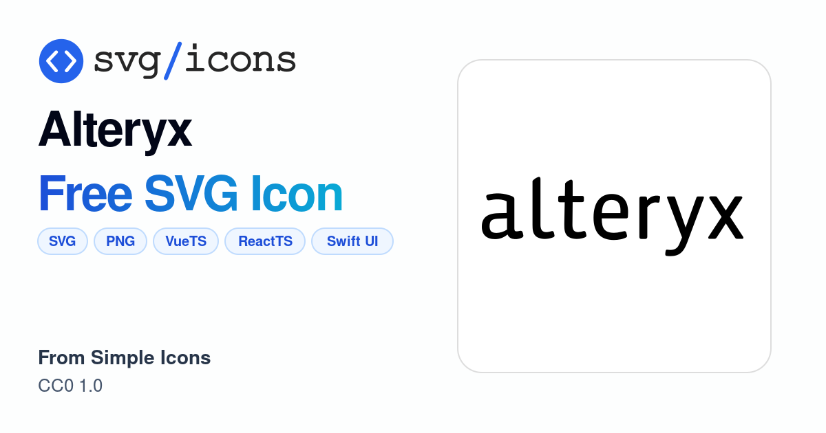 Alteryx SVG Icon - Free Alteryx PNG & SVG Download