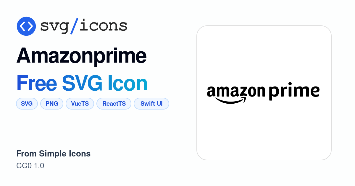Amazonprime SVG Icon - Free Amazonprime PNG & SVG Download
