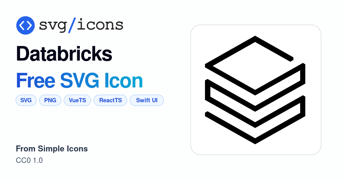 Databricks SVG Icon - Free Databricks PNG & SVG Download