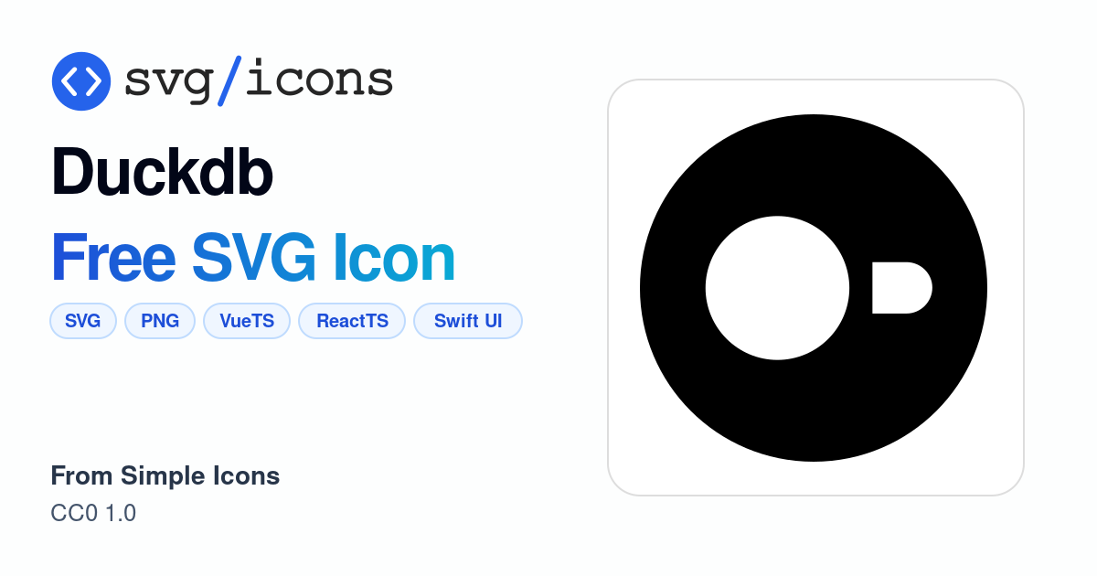 Duckdb SVG Icon - Free Duckdb PNG & SVG Download
