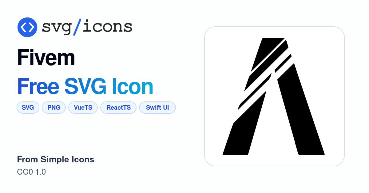 Fivem SVG Icon - Free Fivem PNG & SVG Download