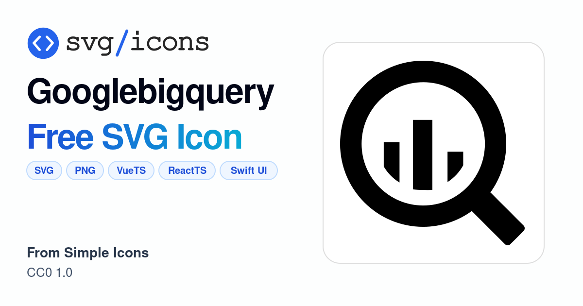 Googlebigquery SVG Icon - Free Googlebigquery PNG & SVG Download
