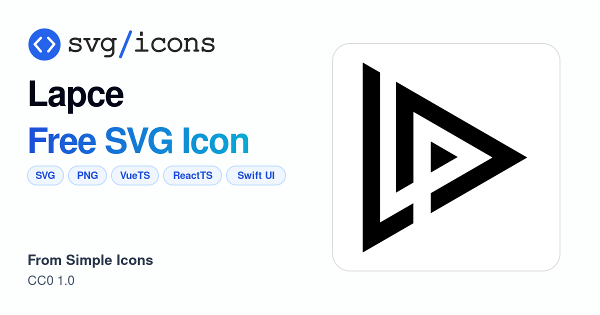 Lapce SVG Icon - Free Lapce PNG & SVG Download