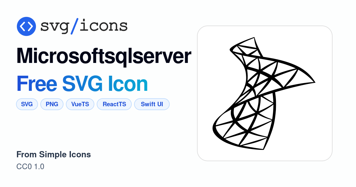 Microsoftsqlserver SVG Icon - Free Microsoftsqlserver PNG & SVG Download