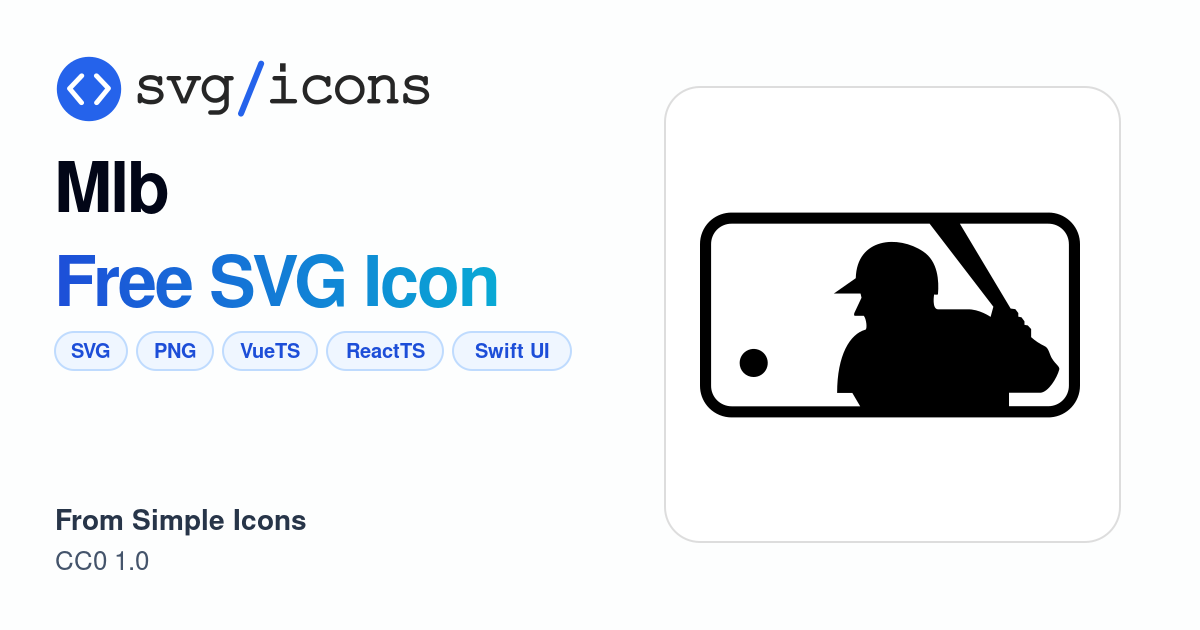 Mlb SVG Icon - Free Mlb PNG & SVG Download
