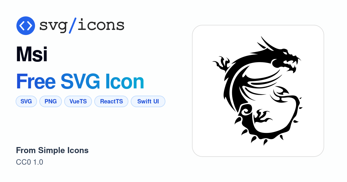 Msi SVG Icon - Free Msi PNG & SVG Download