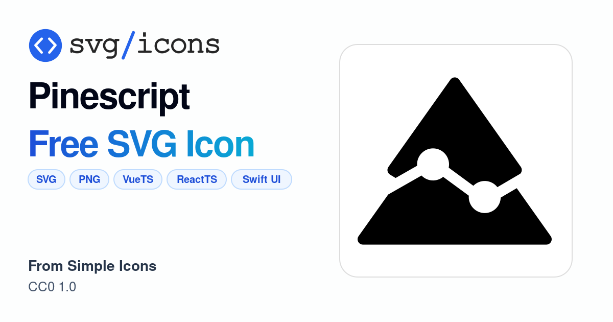 Pinescript SVG Icon - Free Pinescript PNG & SVG Download