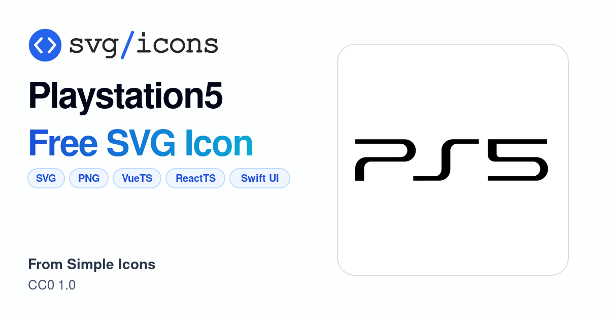 Playstation5 SVG Icon - Free Playstation5 PNG & SVG Download