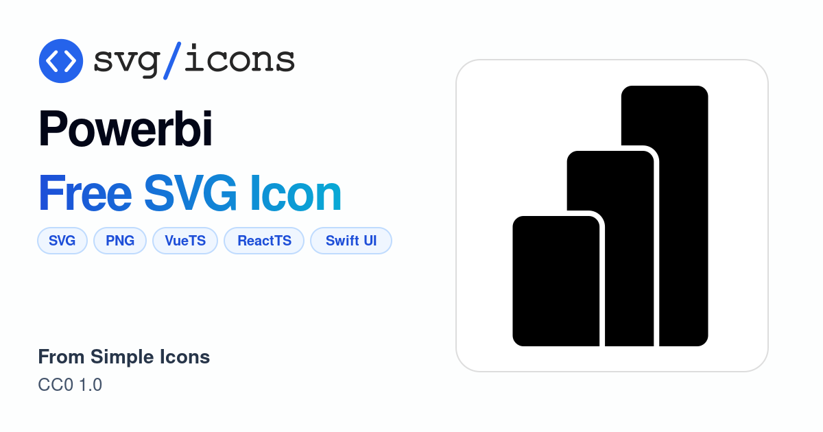 Powerbi SVG Icon - Free Powerbi PNG & SVG Download