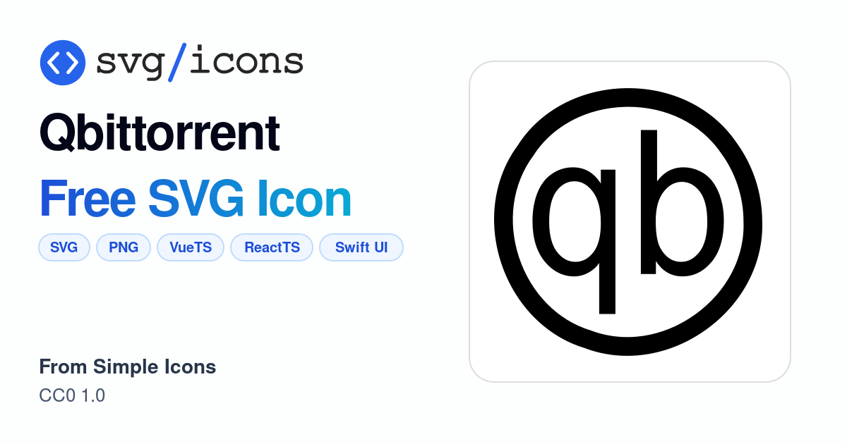Qbittorrent SVG Icon - Free Qbittorrent PNG & SVG Download