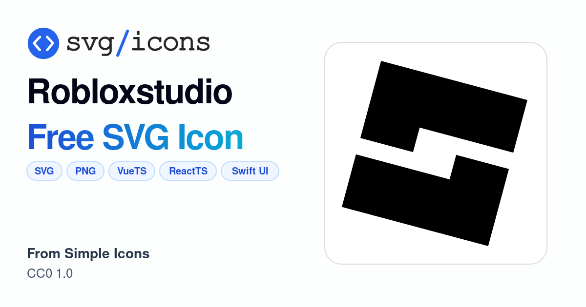Robloxstudio SVG Icon - Free Robloxstudio PNG & SVG Download