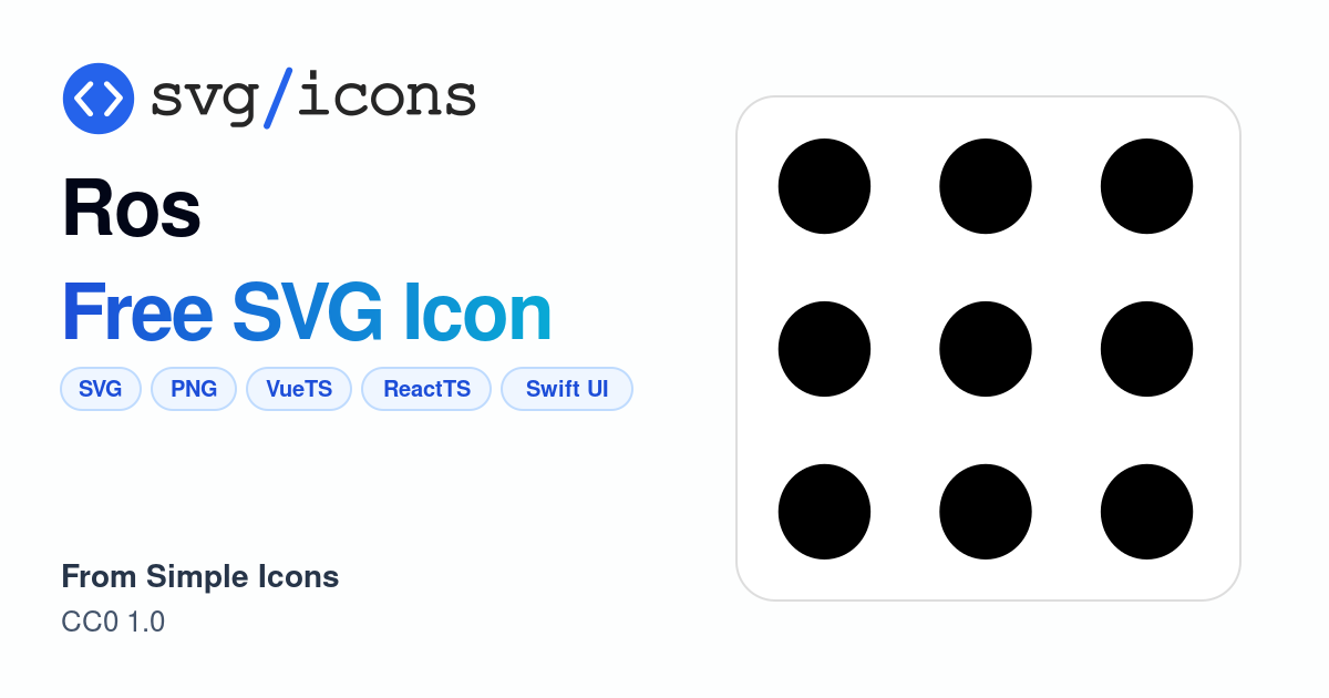 Ros SVG Icon - Free Ros PNG & SVG Download