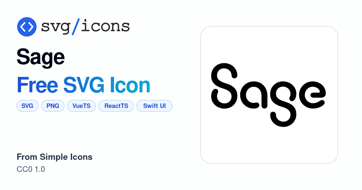 Sage SVG Icon - Free Sage PNG & SVG Download
