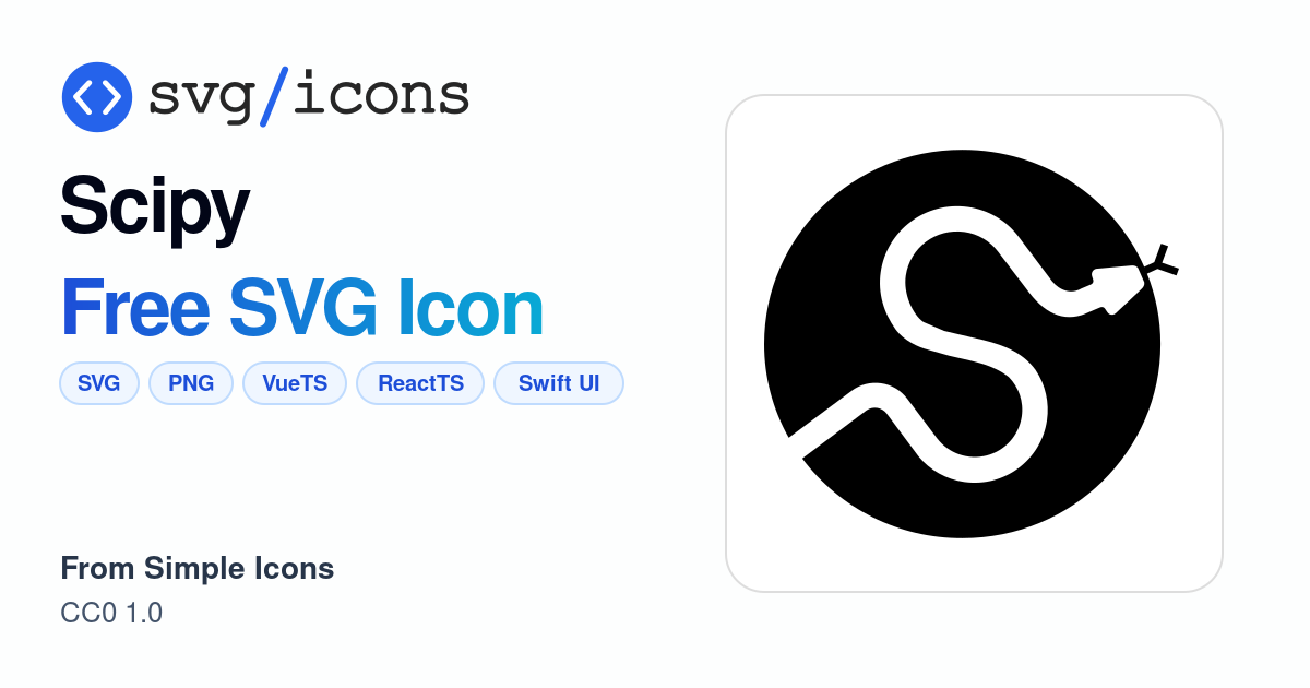 Scipy SVG Icon - Free Scipy PNG & SVG Download